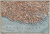 RIVIERA DI PONENTE. Menton-Ventimiglia-Sanremo-Imperia-Albenga. Italy 1913 map