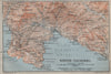 GOLFO DI RAPALLO Portofino Camogli Chiavari S. Margherita Ligure Italy 1913 map