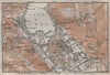 COMO town city plan and environs. San Giorgio Brunate. Italy mappa 1913
