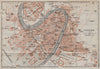 VERONA antique town city plan piano urbanistico. Italy mappa. BAEDEKER 1913