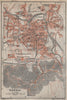 VICENZA antique town city plan piano urbanistico. Italy mappa 1913 old