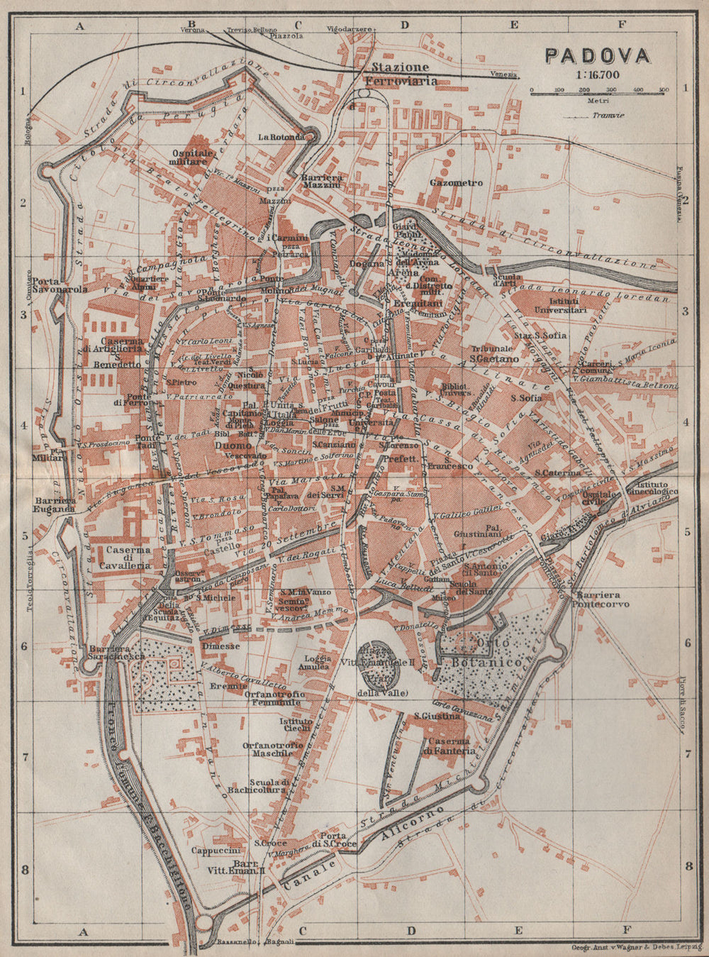 PADOVA PADUA antique town city plan piano urbanistico. Italy mappa 1913