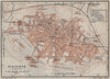 PIACENZA antique town city plan piano urbanistico. Italy mappa 1913 old