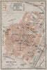 MODENA antique town city plan piano urbanistico. Italy mappa. BAEDEKER 1913