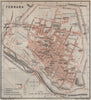 FERRARA antique town city plan piano urbanistico. Italy mappa 1913 old