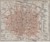 BOLOGNA antique town city plan piano urbanistico. Italy mappa 1913 old