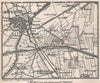 RAVENNA environs contorni. Ponte Nuovo. Italy mappa. BAEDEKER. SMALL 1913