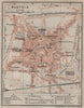 PISTOIA antique town city plan piano urbanistico. Italy mappa. SMALL 1913