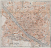 FIRENZE FLORENCE antique town city plan piano urbanistico. Italy mappa 1913