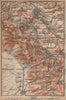 DETMOLD & TEUTOBURGER WALD/Forest topo-map. Northrhine-Westfalia karte 1904