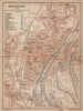 MAGDEBURG antique town city stadtplan. Saxony-Anhalt karte. BAEDEKER 1904 map