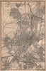 MAGDEBURG town city stadtplan & environs/umgebung. Saxony-Anhalt karte 1904 map