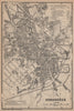 OSNABRÜCK antique town city stadtplan. Lower Saxony karte. BAEDEKER 1904 map