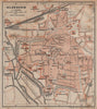HILDESHEIM antique town city stadtplan. Lower Saxony karte. BAEDEKER 1904 map