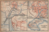 Insel BORKUM & EMDEN antique town city plan stadtplan. Lower Saxony 1904 map