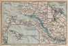 ELBMÜNDUNG. Elbe estuary. Helgoland Heligoland Cuxhaven plans. Altona 1904 map