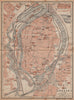 LÜBECK antique town city stadtplan. Schleswig-Holstein karte. BAEDEKER 1904 map