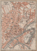 STETTIN SZCZECIN antique town city plan miasta. Poland mapa. BAEDEKER 1904