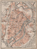 GDANSK antique town city plan miasta. Gdańsk Danzig. Poland mapa 1904 old