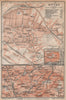ZITTAU antique town city stadtplan. Mountains Oybin. Saxony . BAEDEKER 1904 map