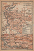 BAUTZEN antique town city stadtplan Czorneboh Großpostwitz Sorbian area 1904 map
