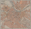 DRESDEN antique town city stadtplan. Saxony karte. BAEDEKER 1904 old map