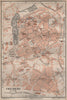 FREIBERG antique town city stadtplan. Saxony karte. BAEDEKER 1904 old map