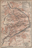 ERFURT antique town city stadtplan. Thuringia karte. BAEDEKER 1904 old map
