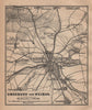 WEIMAR environs/umgebung. Thuringia. BAEDEKER 1904 old antique map plan chart