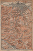 EISENACH & environs/umgebung. Wartburg. Thuringia karte. BAEDEKER 1904 old map