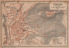 COBURG antique town city stadtplan & environs/umgebung. Bavaria karte 1904 map