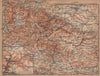 HARZ MOUNTAINS topo-map. Harzgerode. Halberstadt Nordhausen karte 1904 old