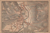 MARBURG antique town city stadtplan. Hessen karte. BAEDEKER 1904 old map