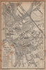 FULDA antique town city stadtplan. Hessen karte. BAEDEKER 1904 old map