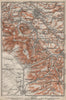 DETMOLD & TEUTOBURGER WALD/Forest topo-map. Northrhine-Westfalia karte 1910