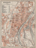 MAGDEBURG antique town city stadtplan. Saxony-Anhalt karte. BAEDEKER 1910 map
