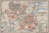 BRANDENBURG AN DER HAVEL vintage town city stadtplan. Berlin karte 1910 map