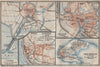 Insel BORKUM & EMDEN antique town city plan stadtplan. Lower Saxony 1910 map