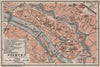 BREMEN antique town cityplan II. Innere Stadt karte. BAEDEKER 1910 old map