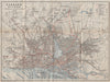 HAMBURG-ALTONA Übersichtsplan III. Overview map. Germany. BAEDEKER 1910