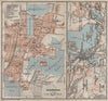 SCHWERIN antique town city stadtplan. Mecklenburg-Vorpommern karte 1910 map