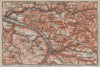 BAD SCHANDAU environs/umgebung. Sächsische schweiz. Deutschland karte 1910 map