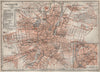 CHEMNITZ antique town city stadtplan. Saxony karte. BAEDEKER 1910 old map