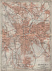 LEIPZIG antique town city stadtplan I. Saxony karte. BAEDEKER 1910 old map