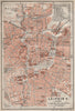 LEIPZIG antique town city stadtplan II. Saxony karte. BAEDEKER 1910 old map