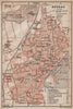 DESSAU antique town city stadtplan. Saxony-Anhalt karte. BAEDEKER 1910 old map