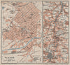 PLAUEN antique town city stadtplan. ELSTER VALLEY to Greiz. Saxony 1910 map
