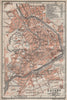ERFURT antique town city stadtplan. Thuringia karte. BAEDEKER 1910 old map