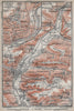 JENA & environs/umgebung. Dornburg. Thuringia karte. BAEDEKER 1910 old map