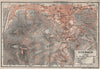 EISENACH antique town city stadtplan. Thuringia. Wartburg karte 1910 old map